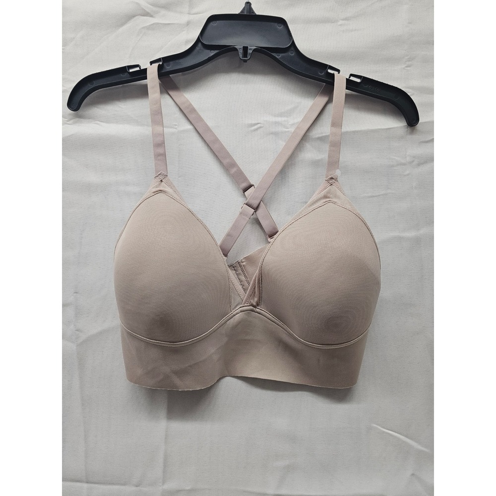 Auden‎ Womens Unlined Wirefree Bra Tan Nude Convertible Straps Size 38C 940
